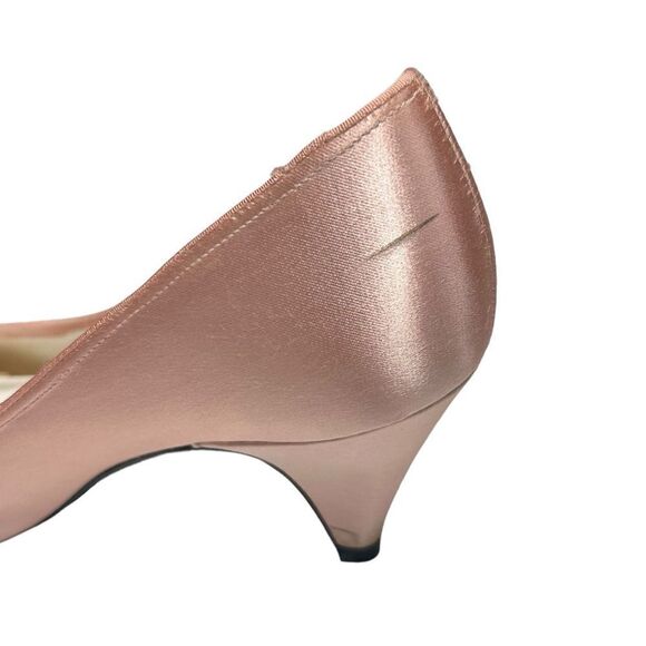 1980’s Vintage Life Stride Light Pink Heels Cute Almond Closed Toe Heels Barbie - Picture 14 of 14